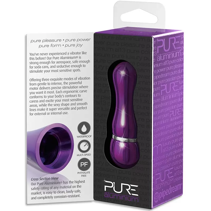Вибромассажер Pure Aluminium Small Purple – фиолетовый
