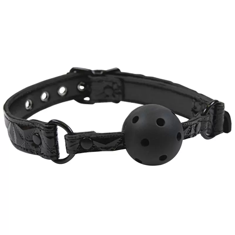 Кляп с виниловым ремешком Sinful Ball Gag – черный