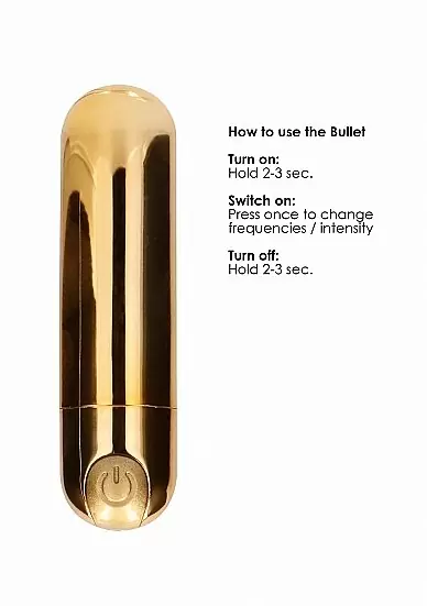 Перезаряжаемая вибропуля BGT - 7 Speed Rechargeable Bullet (золотая)