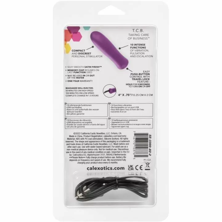 Миниатюрный перезаряжаемый вибромассажер Kyst T.C.B. Taking Care of Business