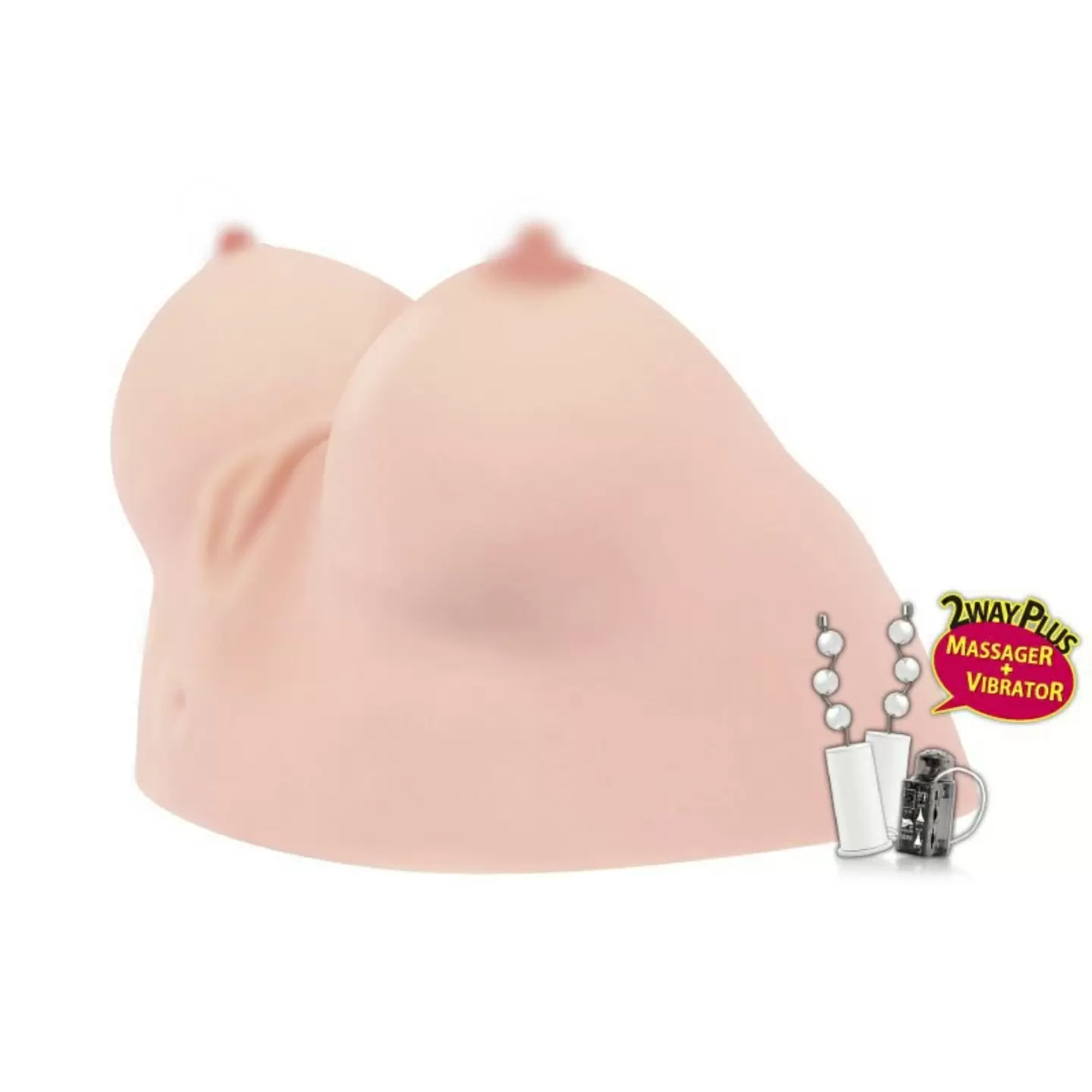 Мастурбатор грудь-вагина Juliana Breast+ с вибрацией – телесный