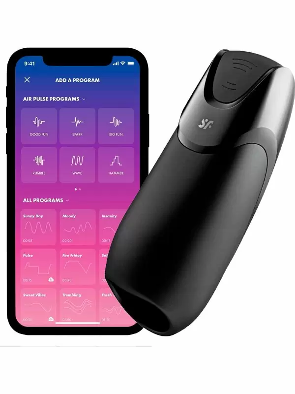 Мужской вибратор Men Vibration+, 17 см, 14 режимов, черный