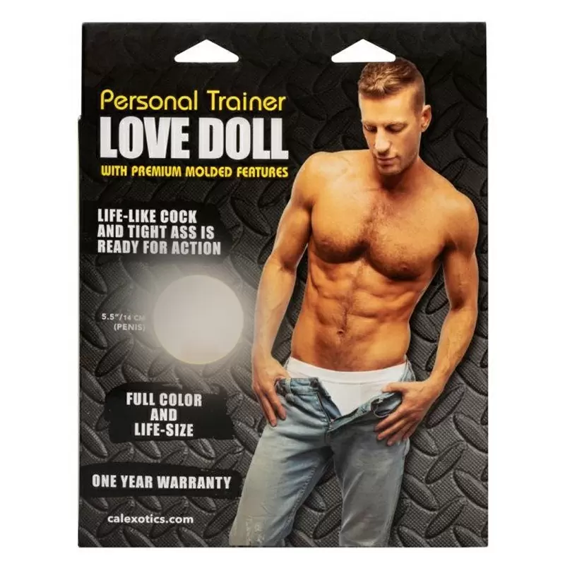 Надувная секс-кукла с фаллосом PERSONAL TRAINER LOVE DOLL, ПВХ, телесный
