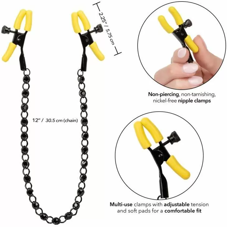 Металлические зажимы для сосков с силиконовыми насадками BOUNDLESS NIPPLE TEASERS