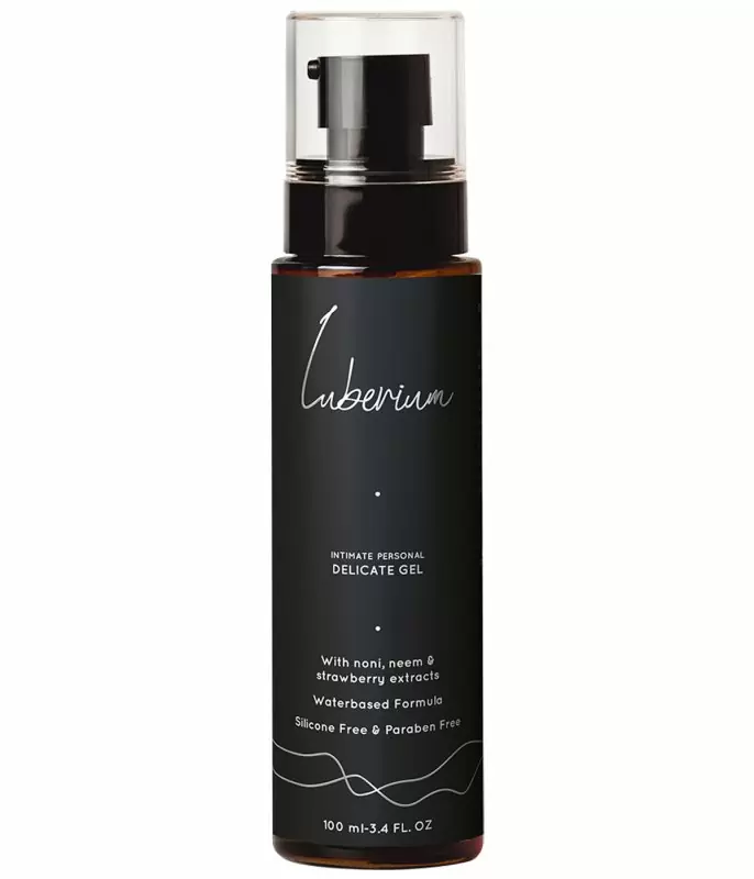 Бережный интимный гель Luberium Delicate Waterbased, с экстрактами нони, нима и клубники, 100 мл