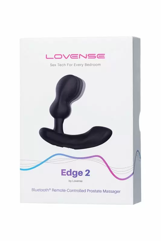 Массажер простаты Lovense Edge 2. 10 режимов вибрации, 9.1 см, силикон, черный