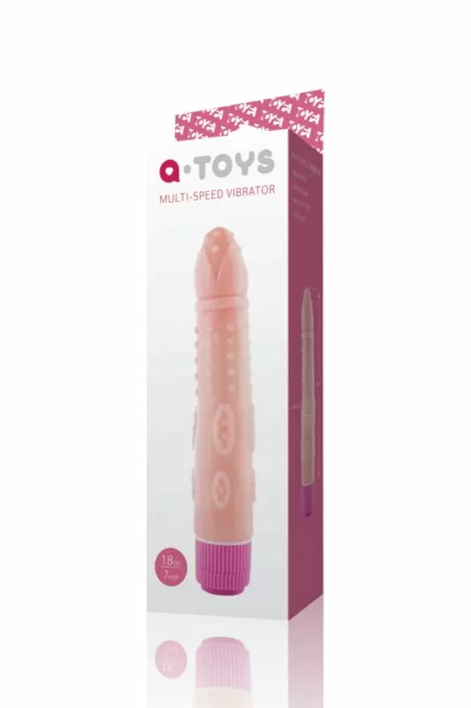 Реалистичный фаллоимитатор с необычным рельефом TOYFA A-Toys – телесный