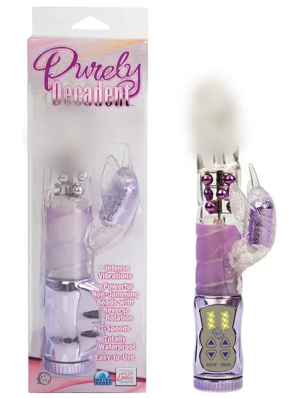 Хай-Тек вибратор Purely Decadent с ротацией – фиолетовый