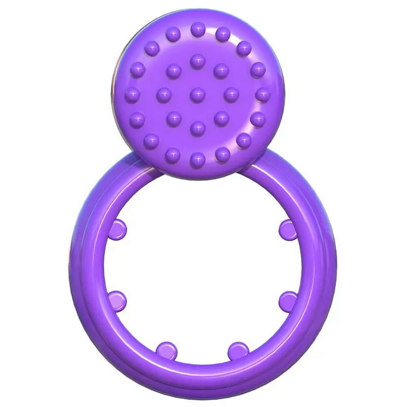 Эрекционное кольцо Sensual Touch Love Ring с вибрацией – фиолетовый