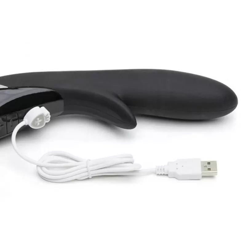 Вибратор-кролик с электростимуляцией Daring Danny Black Edition – черный