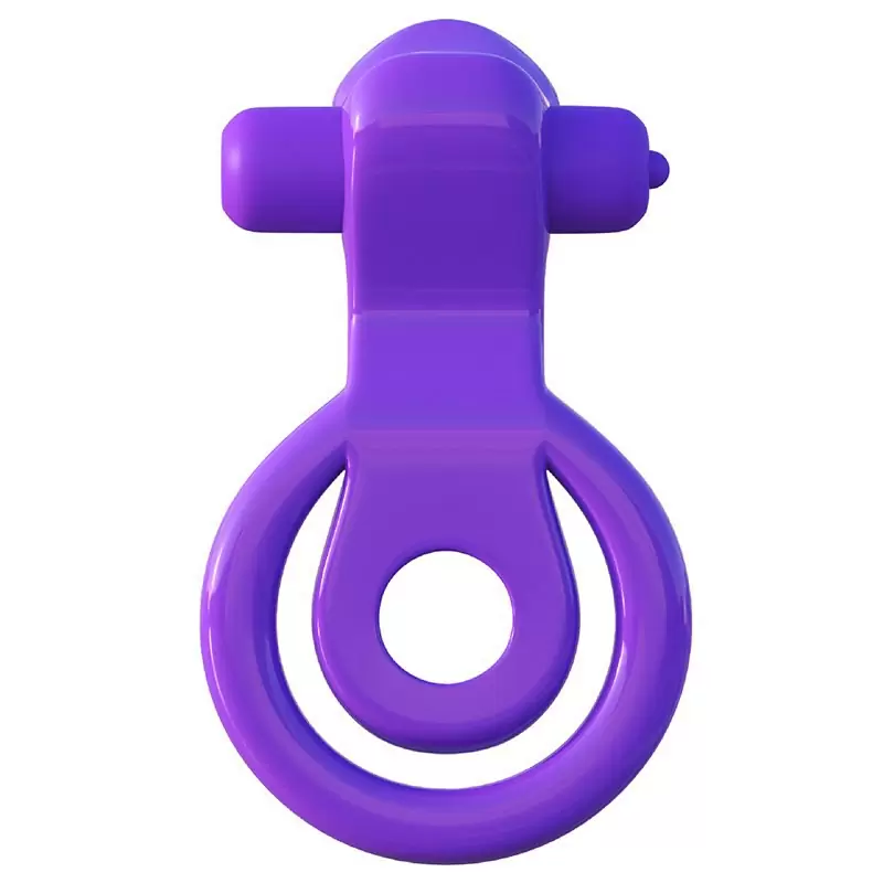 Эрекционное кольцо на пенис и мошонку Lovely Licks Couples Ring с вибрацией – фиолетовый