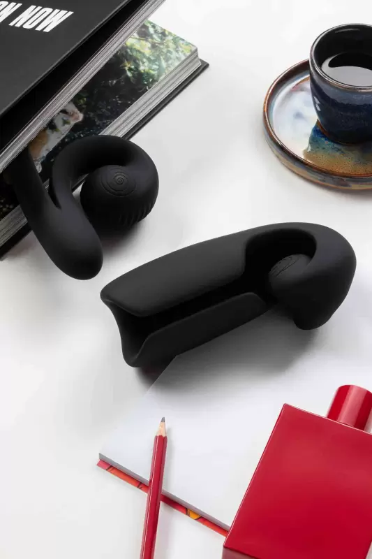 Раскручивающийся мастурбатор SVibe EVO, двойная стимуляция, 5 режимов работы, два мотора, черный