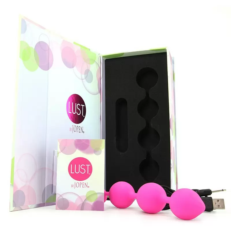 Анальная вибро-цепочка гибкая Lust by Jopen L9 перезаряжаемая – розовая