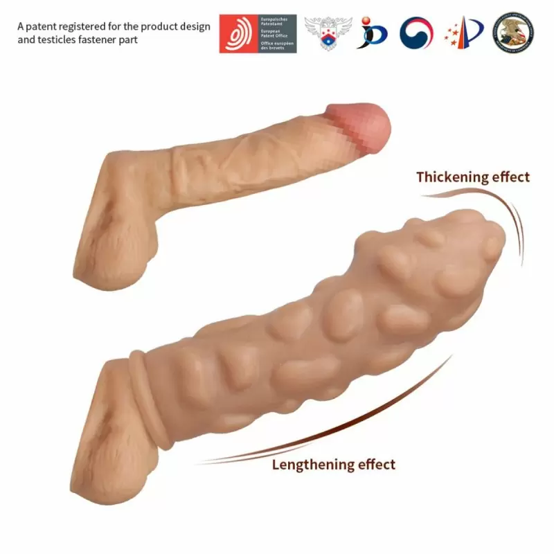 Насадка на фаллос с крупными бугорками размер M, Cock Sleeves