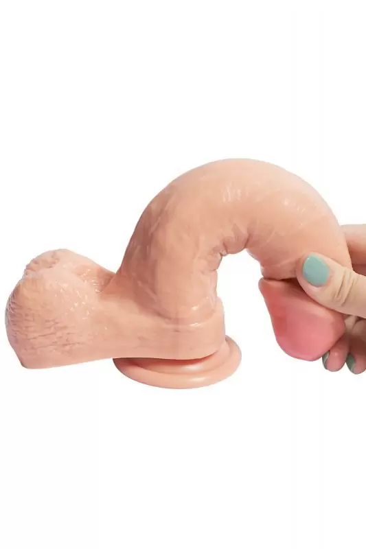 Силиконовый ультра-реалистик с двойной структурой Real Man Dual Layer 16,5 x 4,5 см – телесный