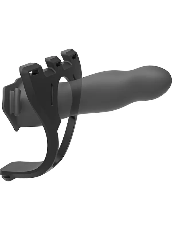 Набор универсальных полых страпонов Doc Johnson Body Extensions - BE Ready, 18-20 см, 3 размера, силикон, черный