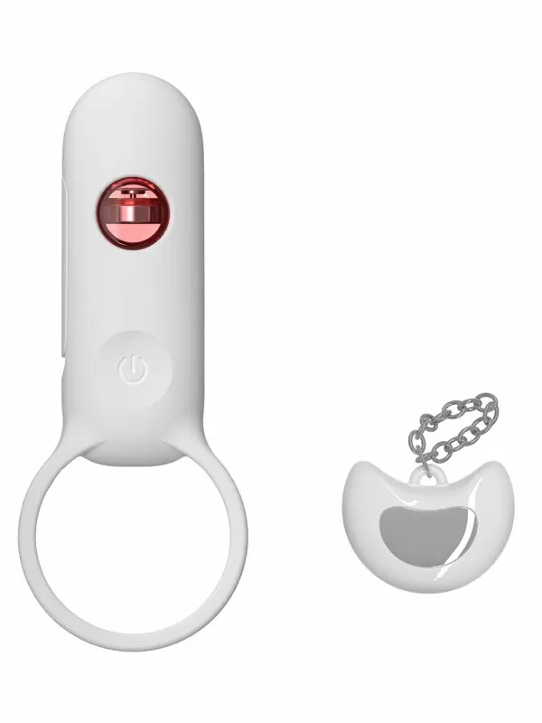 Компактное эрекционное виброкольцо Youvic, 9,5 см, 3 режима, с пультом Д/У, белый