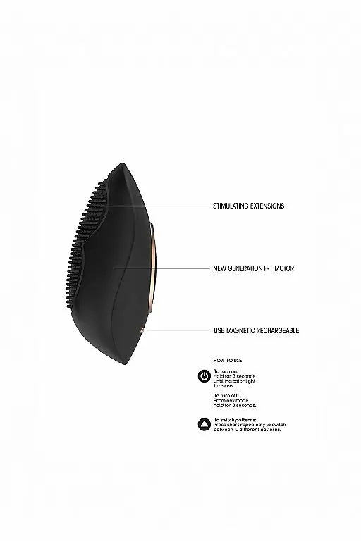 Клиторальный стимулятор Precious (черный)