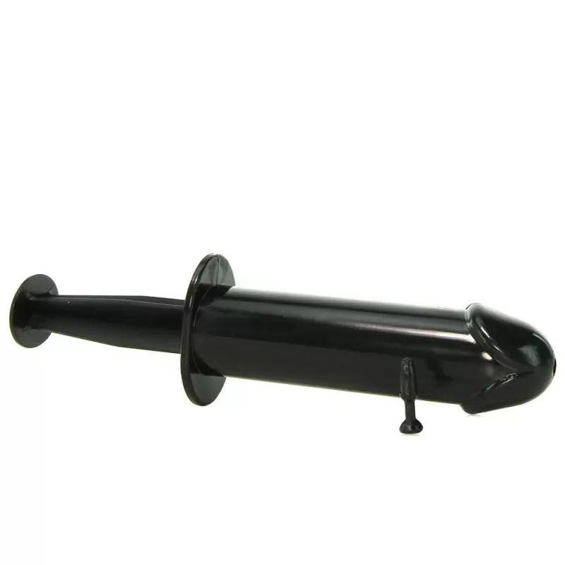 Анальный стимулятор с дозатором для лубриканта EZ-Lube Shooter – черный