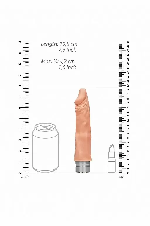 Фаллоимитатор с вибрацией Vibrating Dildo - 17 см.