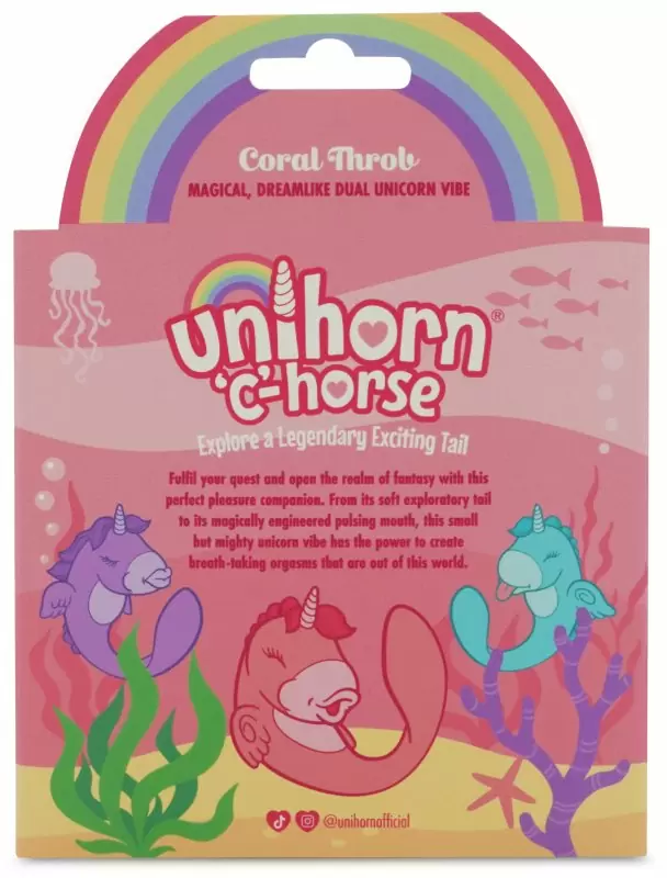 Вибромассажер Unihorn - C Horse - Coral Throb с режимом пульсации, светло-розовый