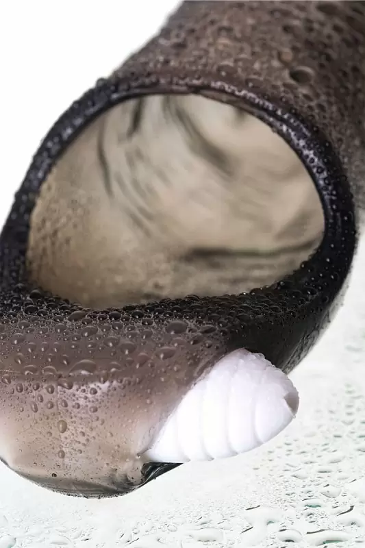 Вибронасадка TOYFA XLover с петлёй на мошонку — серая, 15,5 см