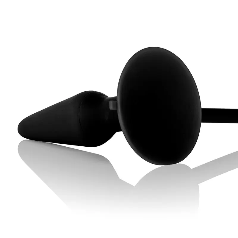 Анальная пробка с насосом Booty Pumper малая – черная	