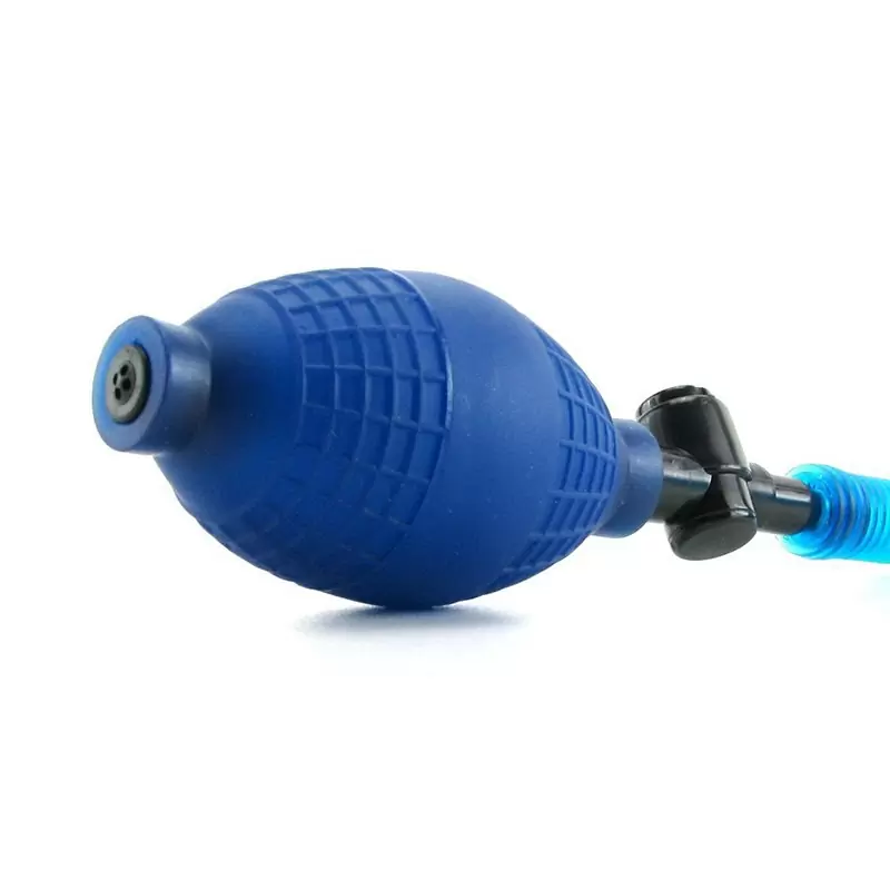 Мужская эрекционная помпа So Pumped с текстурированной вставкой – синий