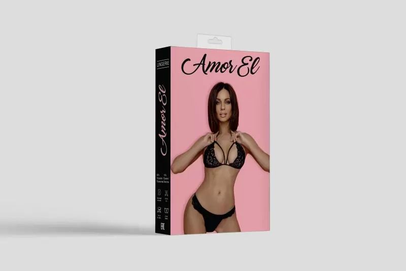 Комплект эротического белья черный Granada Amor El (L/XL)