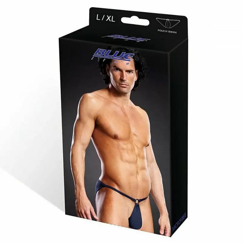 Сексуальные мужские Pouch-бикини BlueLine синие – L/XL