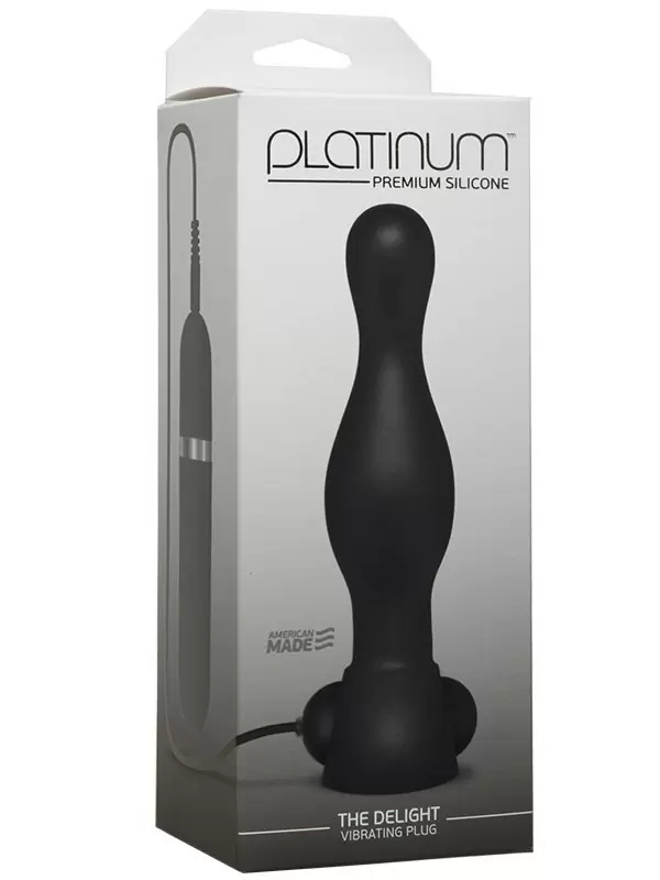 Анальный стимулятор The Delight с вибрацией – черный	