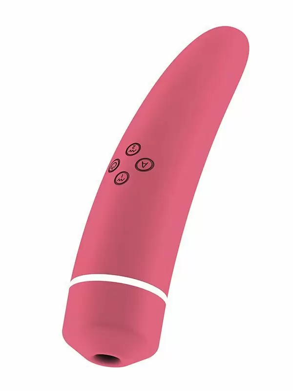 Двустронний стимулятор с вибрацией и всасыванием Hiky – розовый