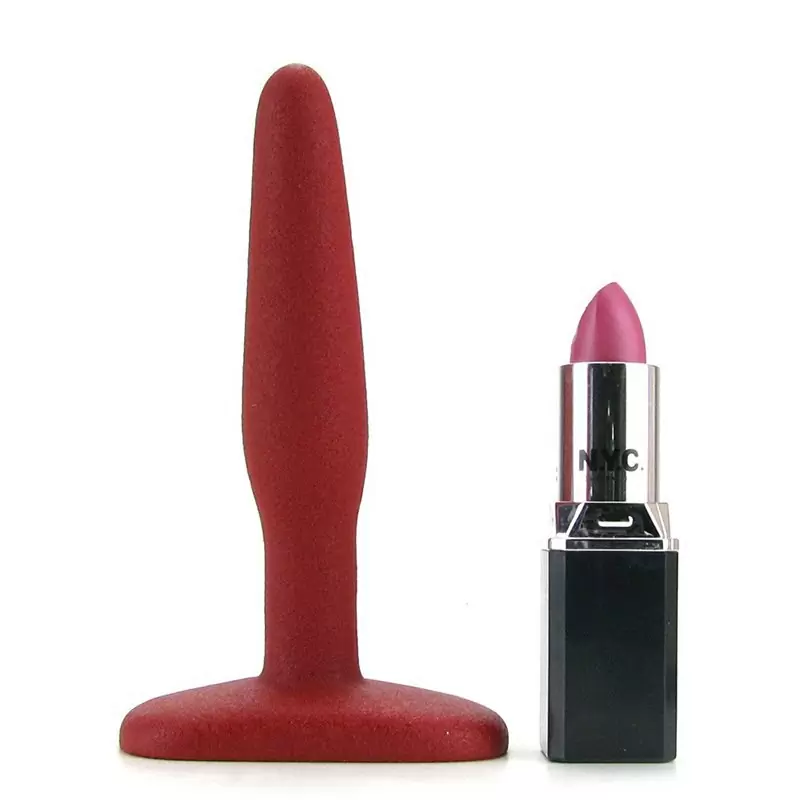 Тонкая малая анальная пробка Slim Small – красная	