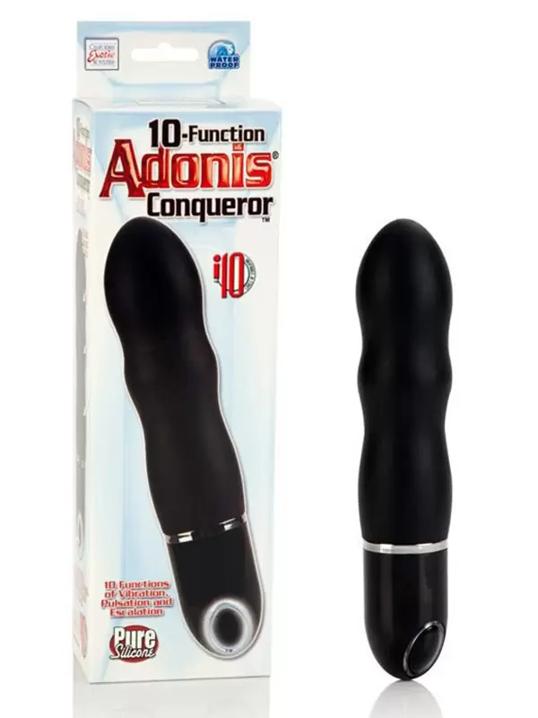 Волнистый вибромассажер 10-Function Adonis Conqueror – черный
