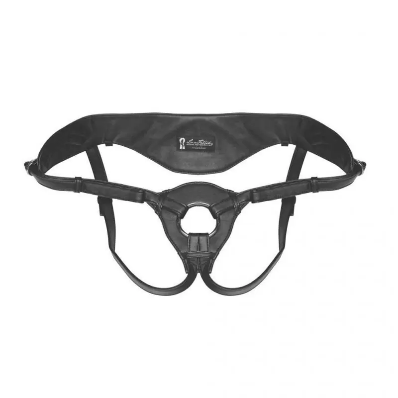 Трусики для страпона из патентованной кожи Patent Leather Strap-On Harness – черный