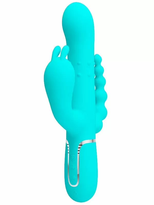 Тройной Вибратор-кролик Baile, 7 режимов, вращающиеся шарики