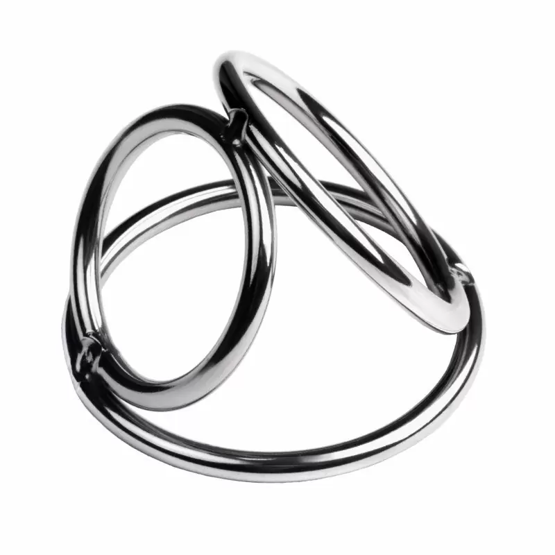 Бондаж для пениса TOYFA Metal – серебристый, M