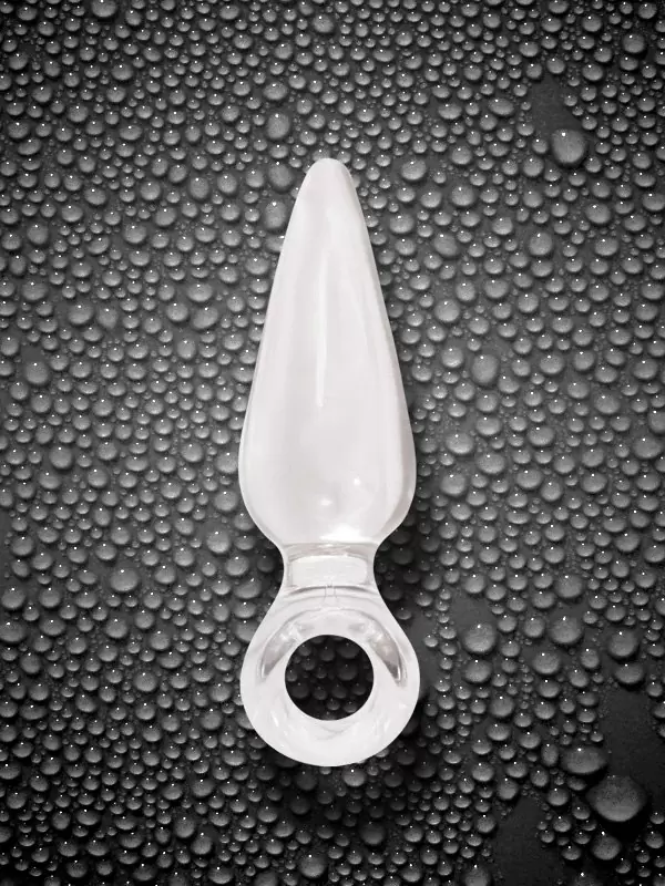 Анальная пробка мини с кольцом Jolie Pleasures - Clear