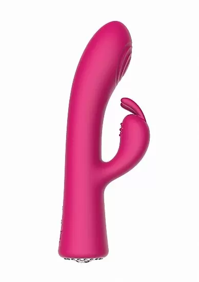 Вибратор-кролик Lux (розовый): 20 см, 10 режимов вибрации, 8500 оборотов/мин, АБС/силикон
