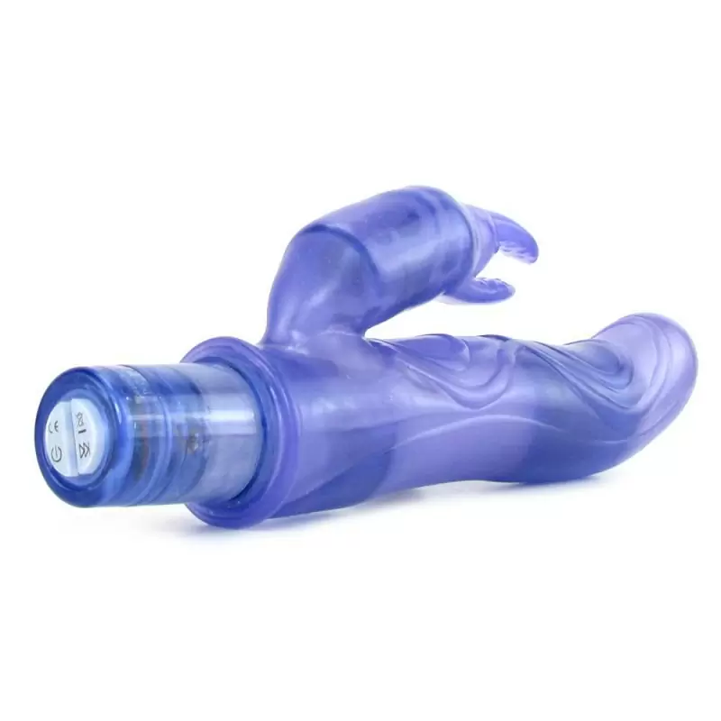 Сгибаемый вибромассажер со стимулятором клитора Bendies Bounding Bunny – фиолетовый