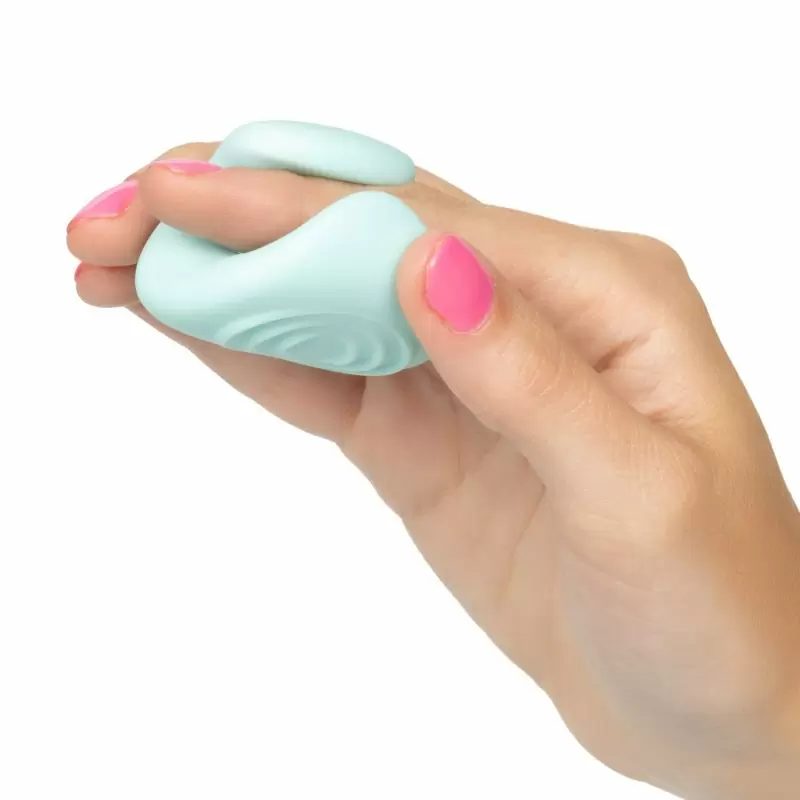 Элегантный вибромассажёр-кольцо Calexotics Pave Liz - голубой