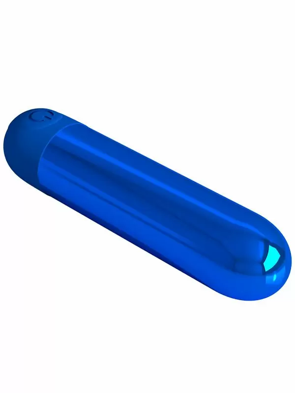 Перезаряжаемая вибропуля Baile Kiwi, 10 режимов, 8 см, синяя