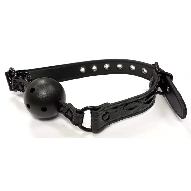 Кляп с виниловым ремешком Sinful Ball Gag – черный