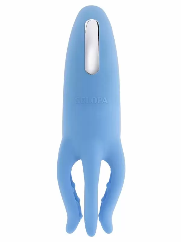 Необычный вибратор Evolved Tentacle Tickler, 13,7 см, 10 режимов, в форме осьминога, силикон, голубой