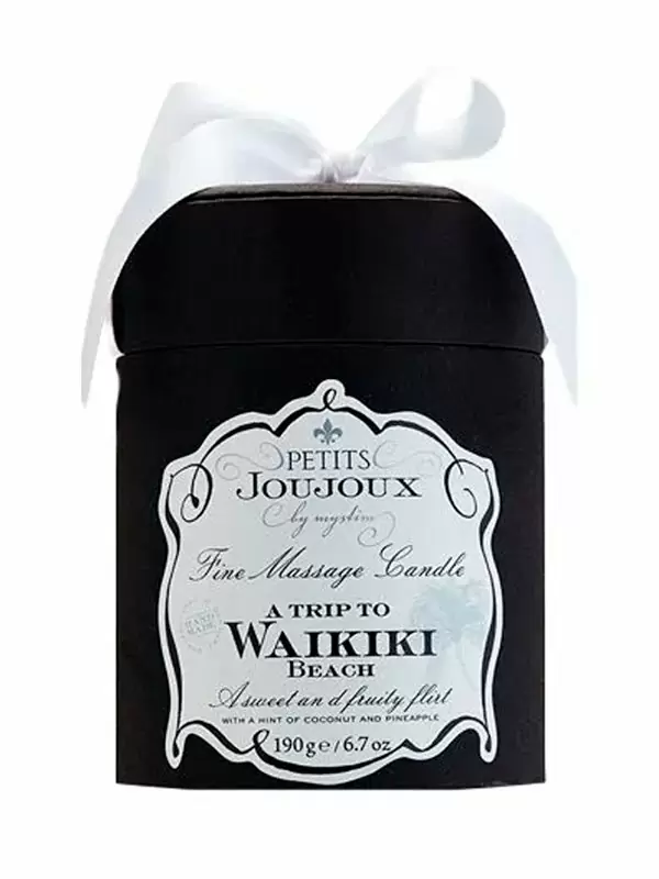Массажная свеча Petits JouJoux Waikiki Beach пина колада, на основе натуральных компонентов, 190 гр