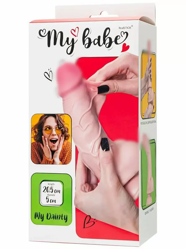 Реалистичный фаллоимитатор My Dainty, 20,5 см, TPE, телесный