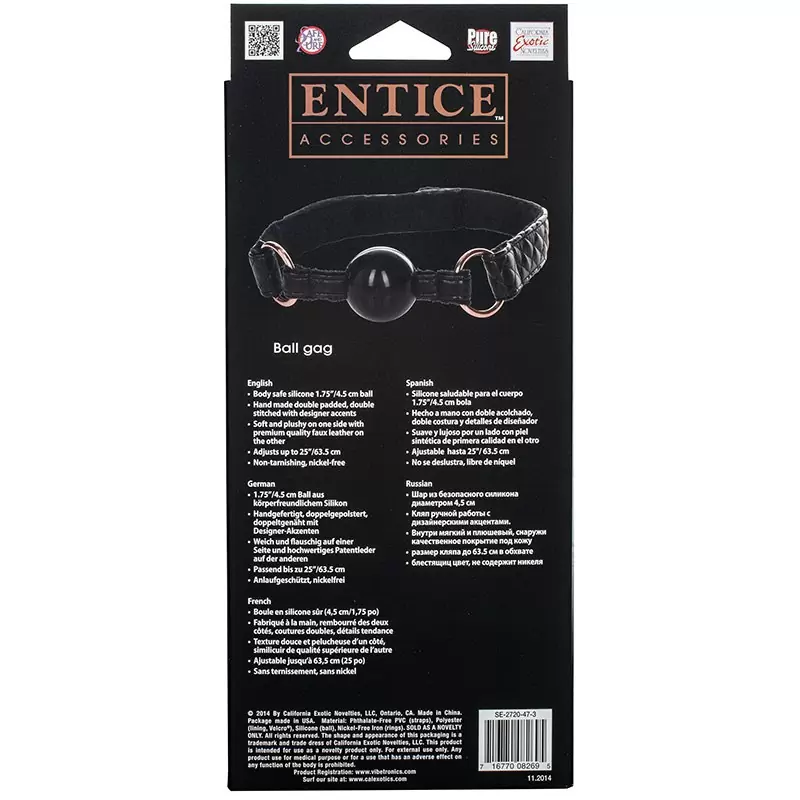 Кляп Entice Ball Gag – черный