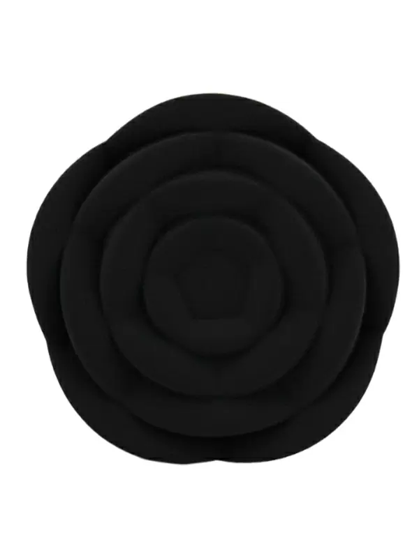 Анальная пробка Kanikule, с ограничителем в форме розочки, размер M, черная