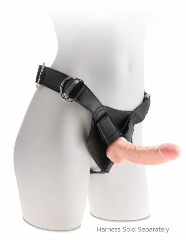 Реалистичный фаллоимитатор с мошонкой King Cock Plus: 18 см, присоска, совместимость с ремнями для страпона