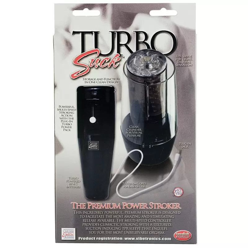 Мастурбатор с всасывающим эффектом Turbo Suck – черный